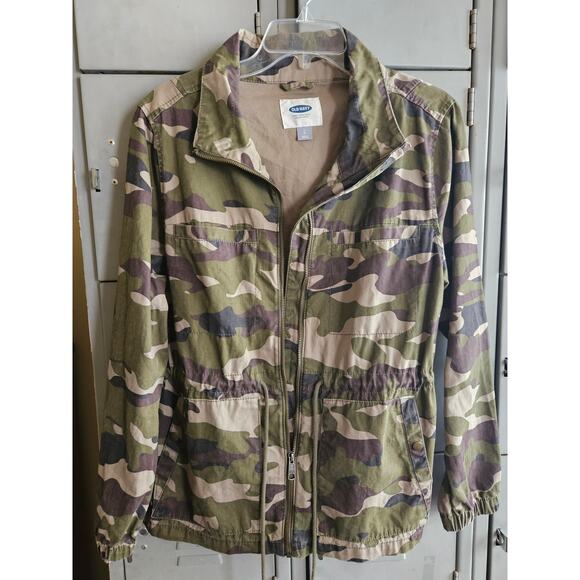 Old Navy ladies camo print utility jacket - size large - Picture 1 of 6